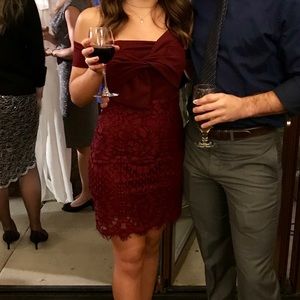 Off the shoulder lace dress